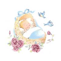 Baby Crib Decal Blue