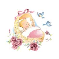 Baby Crib Decal Pink